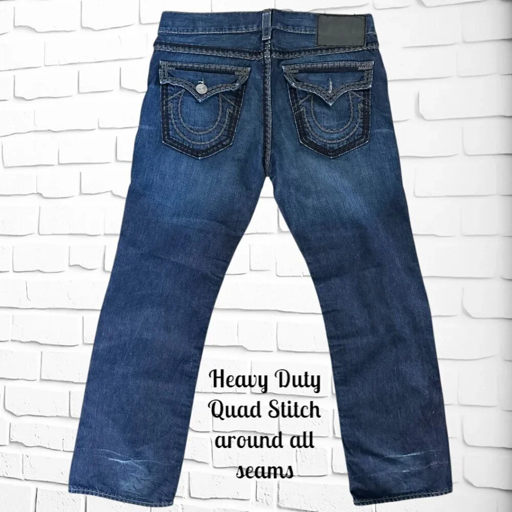 👖 Vintage Men's True Religion Billy Super QT Jeans - Size 38 - Rare Find! 👖 - Picture 10 of 13